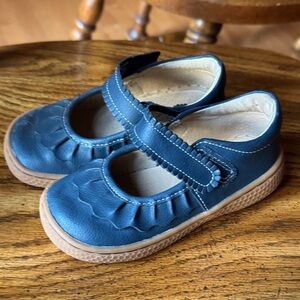 Livie & Luca Navy Ruche Mary Jane’s girls Dress Shoes